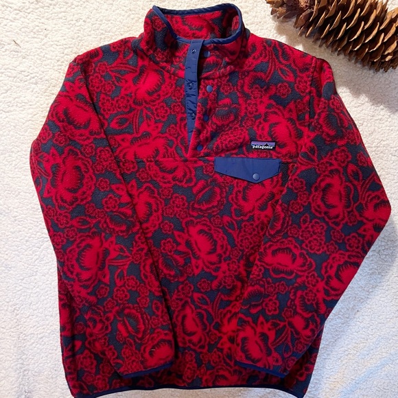 Patagonia Synchilla Snap-T Fleece Pullover in Red Lotus - Picture 4 of 9